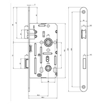 Zámek zadlabací YALE 190/140/20     L  80/72 WC