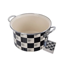Hrnec smalt ŠACHOVNICE Lem 3 l