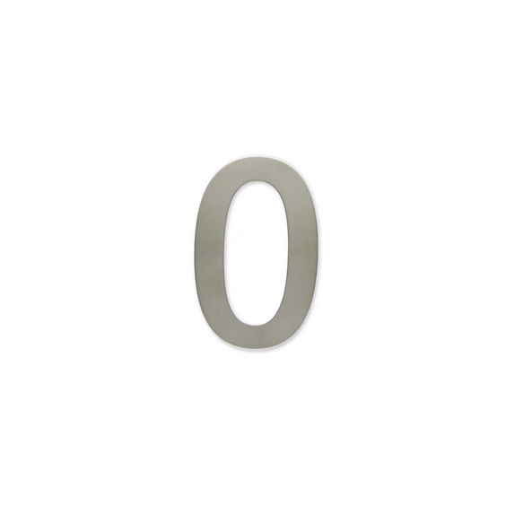 Číslice "0" 100mm samolepící NEREZ