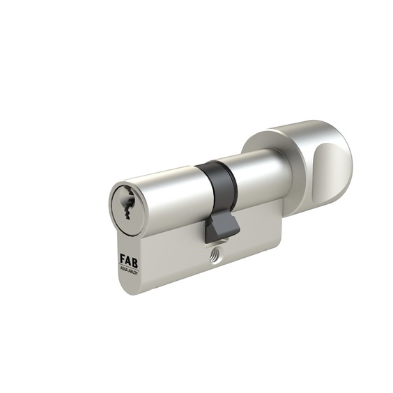 Vložka FAB 3.02/BDKvNs 45+60K 5klíčů Nikl matný  knoflík na 60mm  /průměr 30mm/
