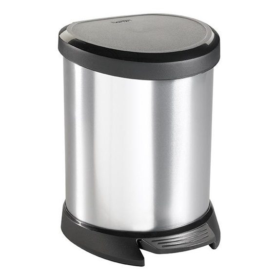 Odpadkový koš DECOBIN pedal 5l - stříbrný