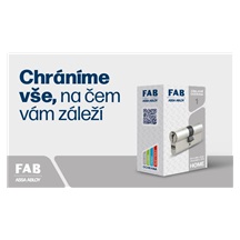 Vložka FAB 1 HOME - 1H.00/DNs 30+35 3klíče TB1 Box  Nikl lesklý