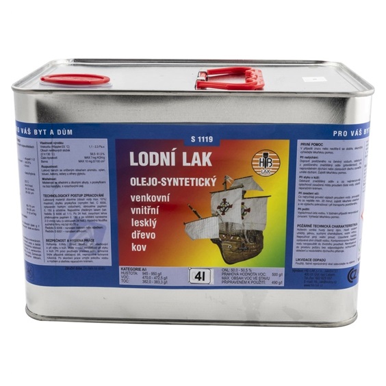 Lak S1119, lodní lak, transparentní lak 4L