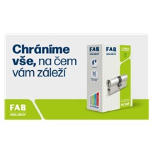 Vložka FAB 2 HOME - 2H.00/DNs  35+50 3klíče TB2 Box satin nikl
