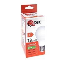 Žárovka Qtec 13W, A60,E27,2700K / 1170 lm