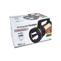 Svítilna ruční LED nabíjecí  4,5W s powerbankou Trixline