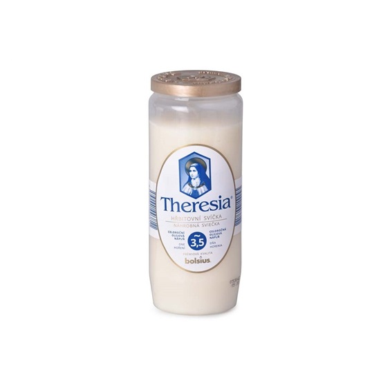 Svíčka Theresia kompozitní svíčka 230g ~3,5dne bílá