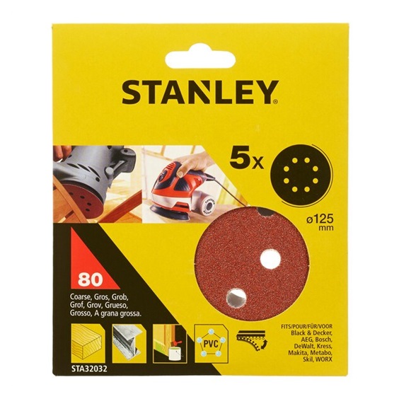Papír brusný 125mm SZ  P80  5ks STA32032