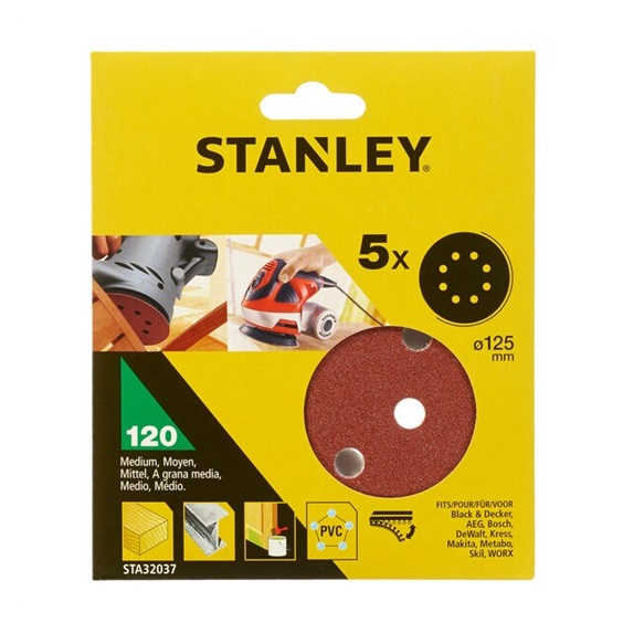 Papír brusný 125mm SZ  P120 5ks STA32037