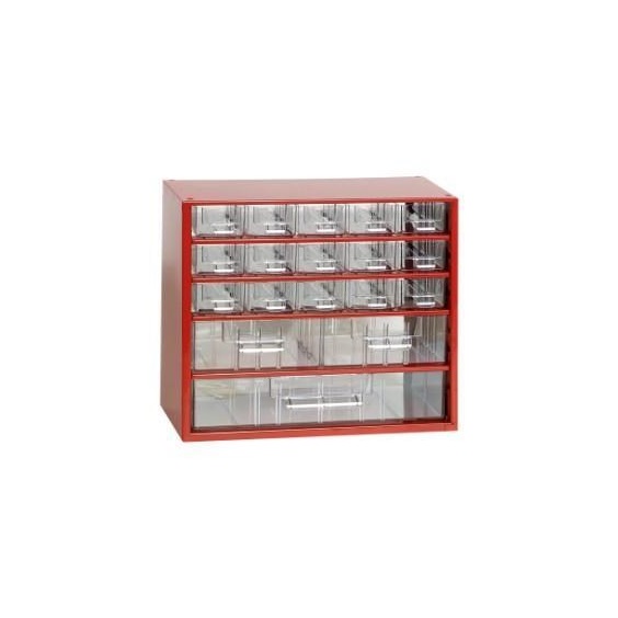 Organizér zásuvkový 06/ 15xS,2xM,1xL - RAL 3002  Červený