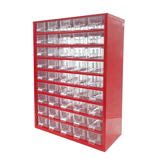 Organizér zásuvkový 09/ 45xS,                - RAL 3002  Červený