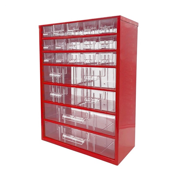 Organizér zásuvkový 09/ 15xS,4xM,2xL - RAL 3002  Červený