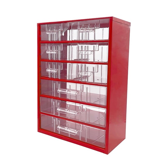 Organizér zásuvkový 09/           6xM,3xL - RAL 3002  Červený