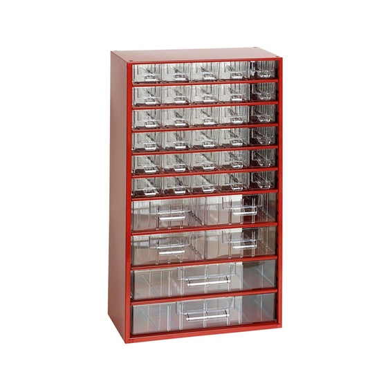 Organizér zásuvkový 12/ 30xS,4xM,2xL - RAL 3002  Červený