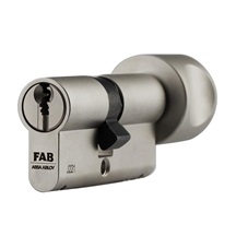 Vložka FAB 4.02/BDKvNs 55+45K 5klíčů  TB4 Nikl matný  knoflík na 45mm  /knoflík kovový 29mm Ni mat