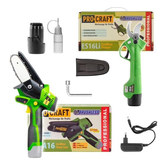 Sada  AKU pilka PKA16bb+nůžky ES16LI1B  Procraft