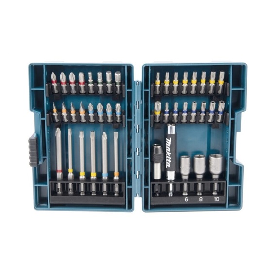 Sada bitů 1/4" s ráčnou 44 ks v plastové krabičce STOP Makita E-25096