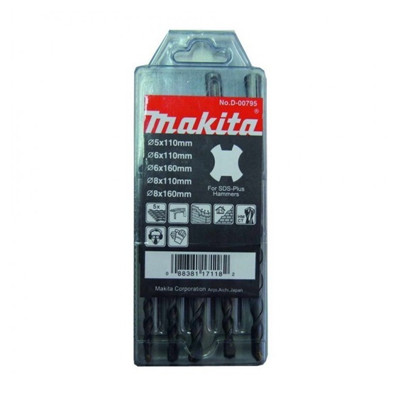 Sada vrtáků SDS-plus D 5-8mm Makita D-00795