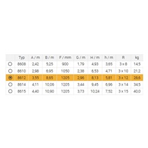 Žebřík trojdílný univerzální 8612 AL 865cm/PROFI/3x12 příček