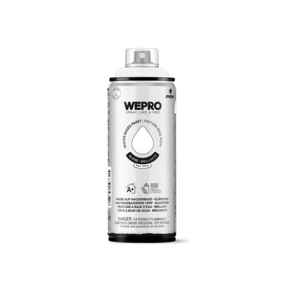 Sprej WEPRO Water Igloo White Gloss RAL 9016 400 ml