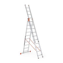 Žebřík trojdílný s nášlapy 3x10