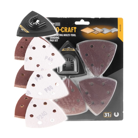 Sada nástavců a brusných výseků pro oscilační brusku Procraft MB30