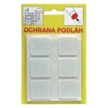 Ochrana podlah  105 bílá. 28x28mm      Filcová