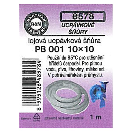 Šňůra lojová ucpáv.PB 001 10x10 bal.1m    8578
