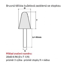 Tělísko brusné 16x40-6 98A  60O6V 325611653