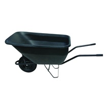 Kolečko hospodářské  180l PVC nafukovací kolo-složené/100kg černá plast korba