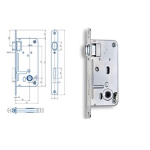 Zámek zadlabací 545    P-L         Zn bílý bal.1   80 válečkový WC 6x6 čelo 22mm
