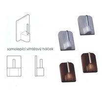 Háček vitrážový samolepící hnědý