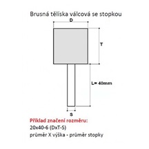 Tělísko brusné  4x6-3  A98 100O6V 321610413