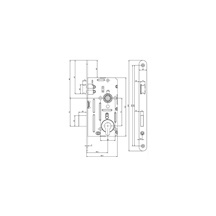 Zámek zadlabací YALE 190/140/20     L  80/72 FAB