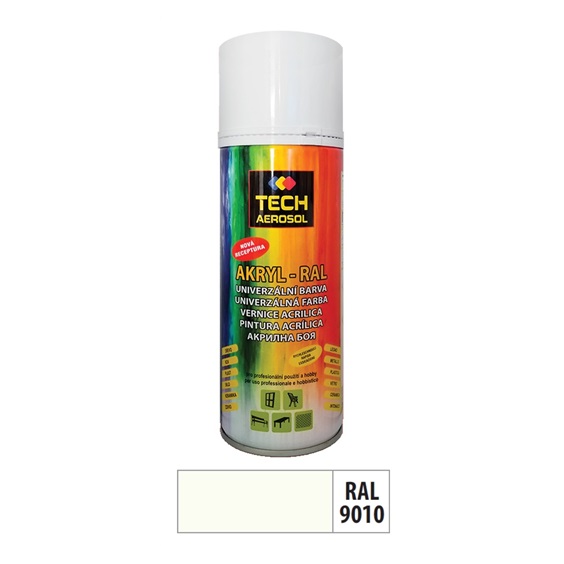 Sprej akr.RAL 9010  400ml bílá lesklá