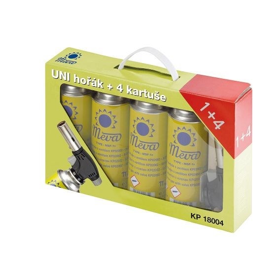 Hořák UNI 1kW 360st.+4 kartuše