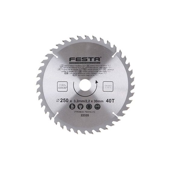 Kotouč pilový SK 250mm/30/40z