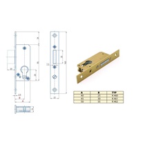 Zámek zadlabací K 462 P-L  Zn bílý bal.1  50/35 vložkový zavorový