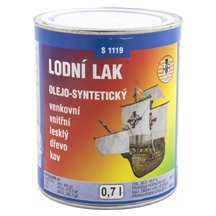 Lak S1119, lodní lak, transparentní lak na lodě, 700 ml