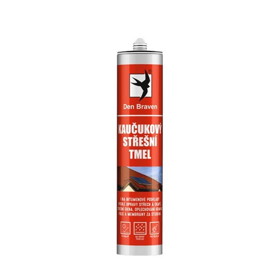 Tmel kaučukový střešní  transparentní  280 ml RL
