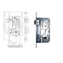 Zámek zadlabací K138S   P-L        Zn bílý bal.1   72/85 WC čelo 20mm tichá střelka