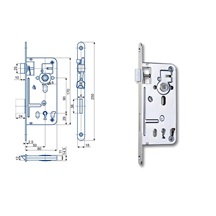 Zámek zadlabací 536C P-L        Zn bílý bal.25 80/90 obyčejný čelo 20mm