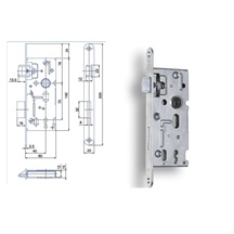 Zámek zadlabací K103   P-L        Zn bílý bal.1  60/72 obyčejný čelo 20mm