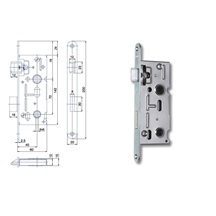 Zámek zadlabací K111    P-L        Zn bílý bal.1   60/72 WC 6x6 čelo 20mm