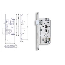 Zámek zadlabací K133    P-L       Zn bílý bal.1   80/72 vložkový čelo 20mm