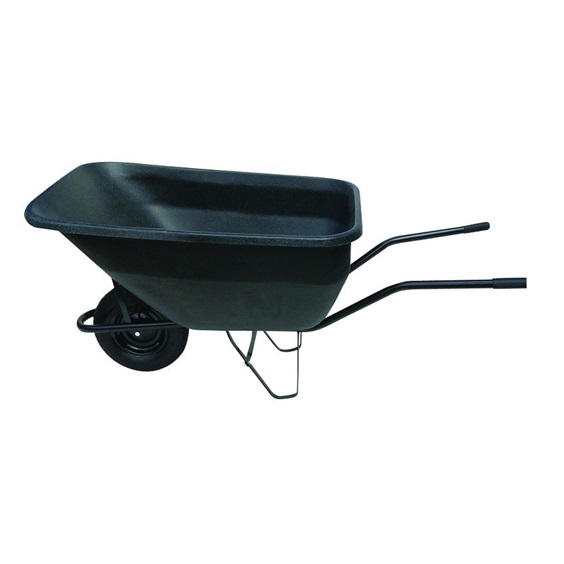 Kolečko hospodářské  180l PVC plné kolo-složené/100kg černé plast korba