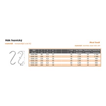 Hák řeznický  160mm NEREZ 9266.160