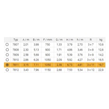 Žebřík trojdílný univerzální 7811 AL 711cm/HOBBY/3x11 příček/úprava na schody