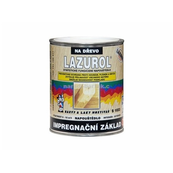 LAZUROL S1033 impregnační základ, napouštědlo, proti plísni a hmyzu, čirý, 750 ml