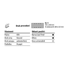 Papír brusný 92x230/120 8děr PL31B GL9 dřevo,lak